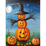 Pintura De Diamantes 5d Adultos Halloween, Calabaza De ...