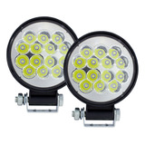 Kit De 2 Faros Estrobo Blanco Tunelight 42w 14 Leds 4x4/moto