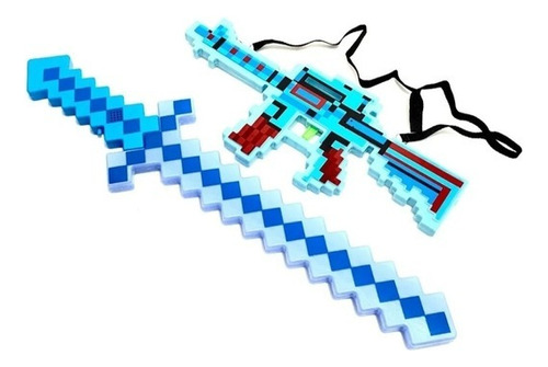 Kit Arma + Espada Minecraft Diamante Gamer Youtuber