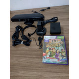 Kit Xbox 360 Com,hd ,head Set ,kinect E Carregador De Bateri