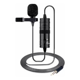 Microfone Lapela Omnidirecional By-m1 Celular Câmera Pc Cor Preto
