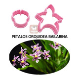 Set Cortantes Plastico 3d Petalos Orquidea Deco Belgrano