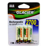 Kit 4 Pilhas Recarregável Glacier 2700mah Aaa