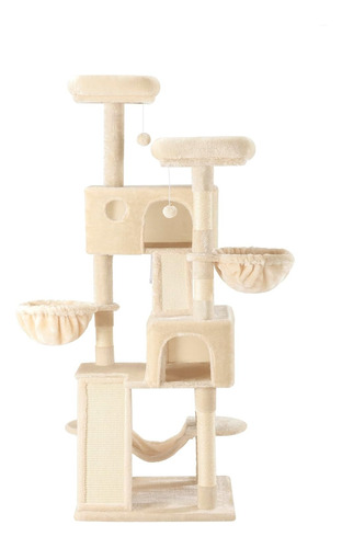 Torre Grande Para Gato 66p Condominio Beige Marca Muticor 