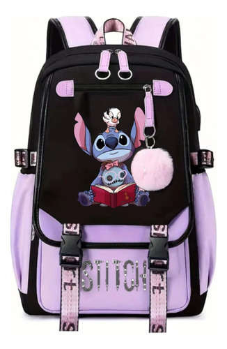 Mochila De Gran Capacidad Stitch De La Nueva Serie 2024 W1