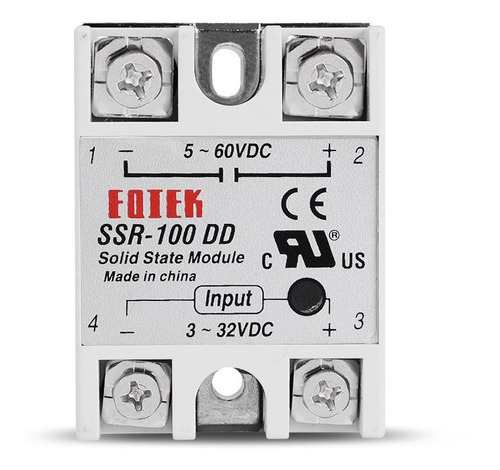 Rele De Estado Solido ssr-100 Dd 100a 5-60vdc Fotek Arduino