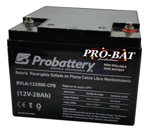 Bateria Probattery 12v 28ah Golfcar Silla De Ruedas