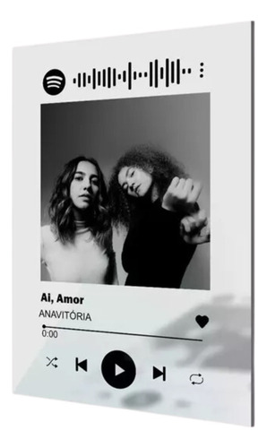 Kit 30 Placa Spotify Personalizada Com Foto Tamanho Folha A4