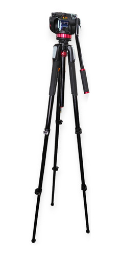 Trípode Manfrotto 055 + Cabezal Manfrotto Mvh502ah