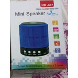 Mini Caixa De Som Portátil Bluetooth Mp3 Hnk-887 Verde