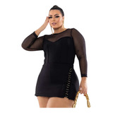 Conjunto Feminino Short Saia Festa Luxo Plus Size Elegante 