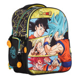 Mochila Para Niño Dragon Ball Super Goku Transformaciones Preescolar Kinder Dbs Diseño De La Tela Goku Ssj