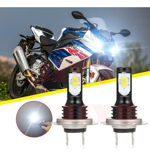 W Moto Focos Led H7 Luz Alta/baja Para Bmw F800r 2009-2014