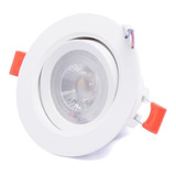 Kit 10 Spot Led 9w Redondo Branco Embutir Gesso Sanca