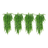 Helecho Artificial Planta,4 Piezas Largo Colgantes Ferns