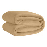 Cobertor Manta Microfibra Casal Queen Lisa Casa Laura Enxovais 2,00m X 1,80m Premium Soft Veludo Bege