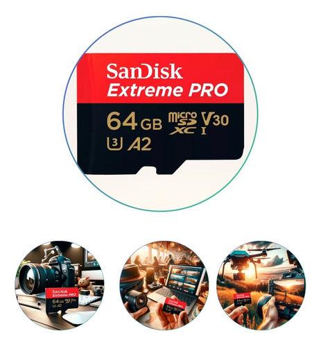 Cartão Memória 64gb Sandisk Extreme Pro 200mb/s V30 Original