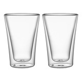 Set 2 Vasos Vidrio Doble Pared 400 Ml Simplit