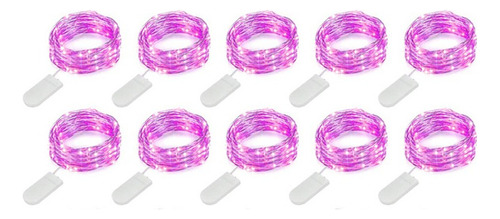10packs Micro Led Hada Luces 5m Colores Pilas Incluidas 1