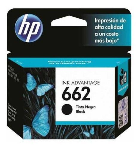 Cartucho Original Hp 662 Negro