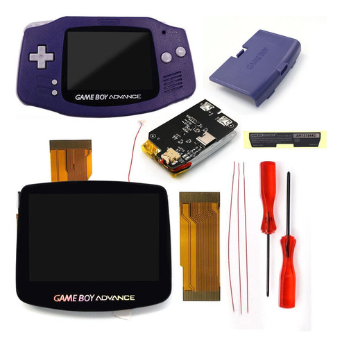 Gameboy Advance Kit Hispeedido V5 + Mod Batería Usb - C