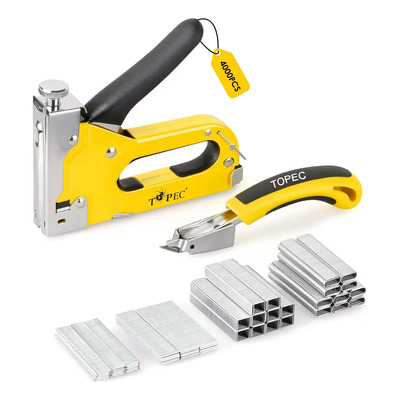 Engrapadora Tapicería TOPEC 4 En 1 + 4000 Clavos De Acero Al Carbono | MercadoLibre