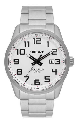 Relógio Analógico Orient Mbss1271 S2sx Prata Números Aço