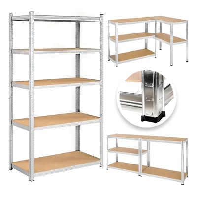 Rack Metálico 5 Niveles 180x90x40cm Adir Galvanizado Con Repisas Ajustables | Envío gratis