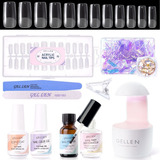 Gellen Kit De Uñas Y Pegamento En Gel, Kit De Uñas Acrílicas