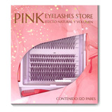 Pink Kit 240 Pestañas Efecto Natural Y Volumen