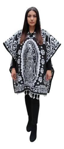 Jorongo , Gabán Afelpado Con Gorro Virgen De Guadalupe | Meses sin interés