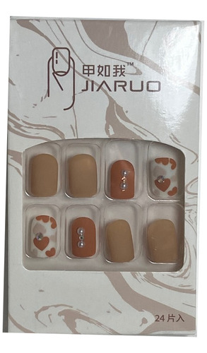 Uñas Press On Diseño Mate Beige