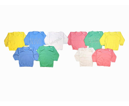 Pack 12 Camisetas Bebé Algodón Niño O Niña (0-24 Meses)