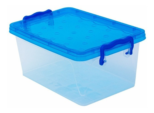 Caja Organizadora De 3 Litros Color Azul Claro
