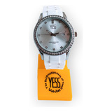 Reloj Para Mujer Pulso Silicona Rosado Yess Original Sm19620