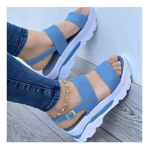 Sandalias Cuña Ligeras Para Mujer Zapatos Plataforma Tacones