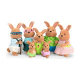 Lil Woodzeez Set Familia De Conejos Con Abuelos 6492