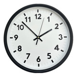 Relógio Parede 25cm Redondo Decorativo Escritório Recepção 