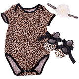 Set Ropa Leopardo Bebé Reborn 20-22'' Niña-muñeca.