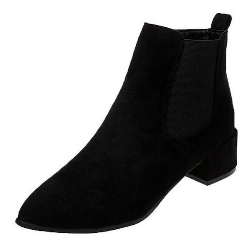 Botín Chelsea Boots  Piel Gamuza Color Negro