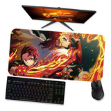 Mouse Pad Gamer Grande Mousepad 80x40 - Tanjiro Rengoku 1