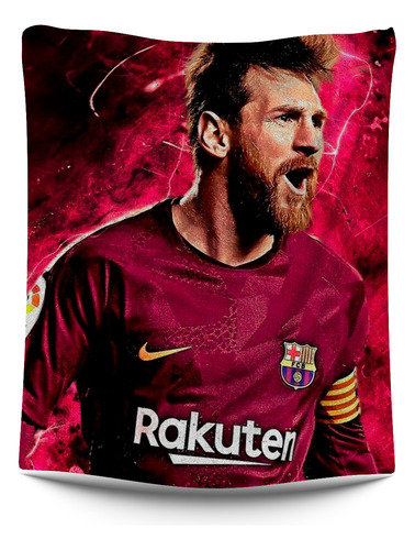 Cobija Frazada Lionel Messi,pulga,futbol   200x 150cm Flanel