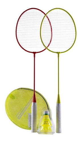 Kit Bádminton 2 Raquetas + Estuche + 2 Gallitos En Combo