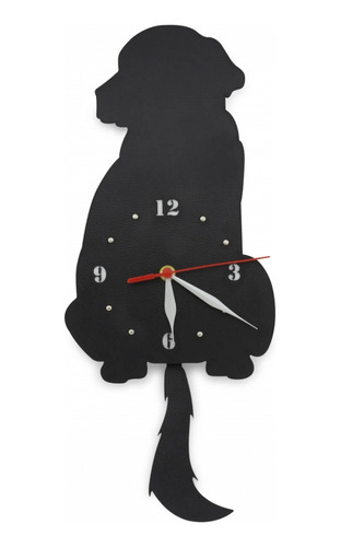 Moderno Reloj De Pared Perro Medidas 48x21,5 Cms