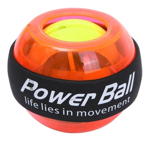 Ejercitador Powerball Giroscopio Led Ejercicio Brazo Naranja