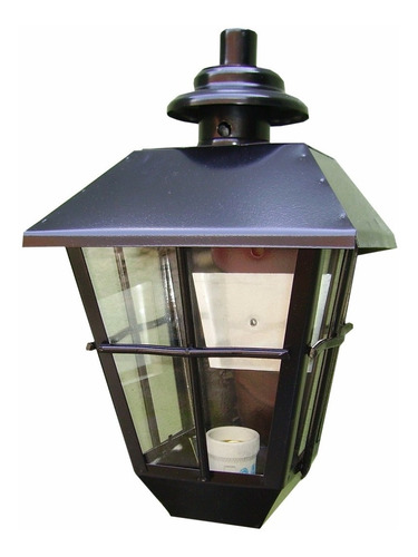 Lampara Farol Pared En Hierro Para Exterior Apto Led 834