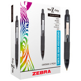 Boligrafo Zebra Mini Z-grip 7907-00 Negro Retractil 12pzas