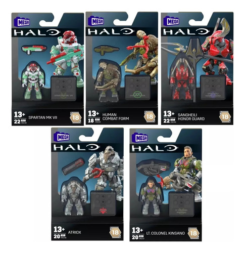 Halo Heroes Serie 18 Mega Construx Completa Y Nueva