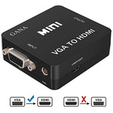 Hd Mini Vga A Hdmi Convertidor Adaptador De Audio Y Video