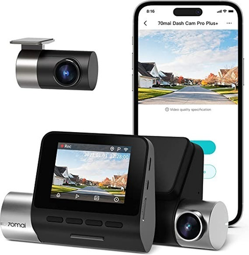 Dashcam 70maiproplus+a500s, Delanteratrasera,2.7kultrafullhd